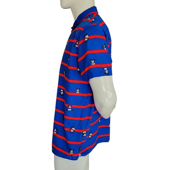 Disney X Forever 21 Mens Mickey Mouse Short Sleeve Button-Up Shirt (Size L) - Picture 3 of 8